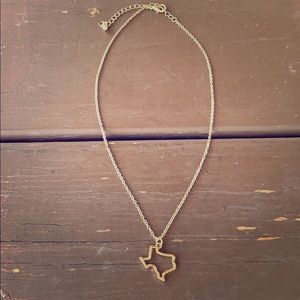 Gold Texas shape necklace